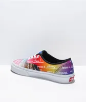 Vans Authentic Pride Rainbow & White Skate Shoes
