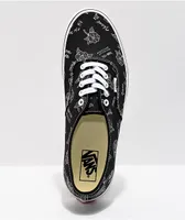 Vans Authentic Thank You Black & Floral Skate Shoes