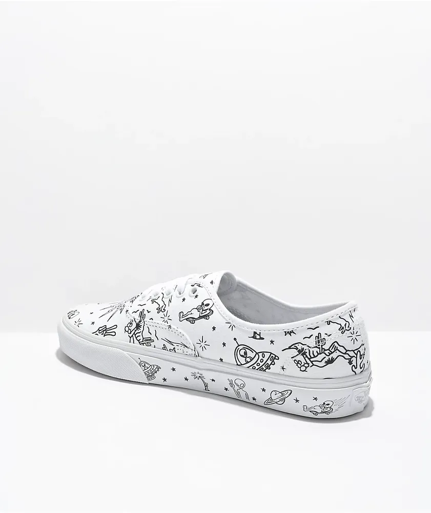 Vans Authentic Unidentified U-paint White Skate Shoes