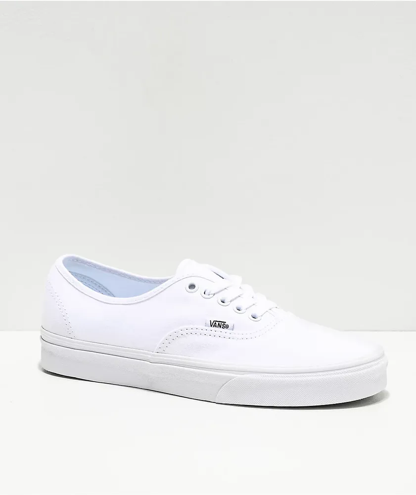 Vans Authentic White Canvas Skate Shoes