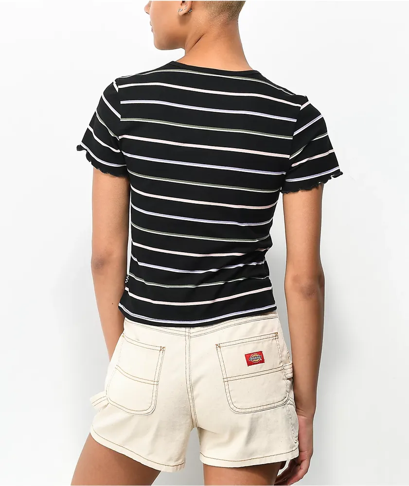 Vans Beasley Lettuce Edge Black & White Stripe T-Shirt