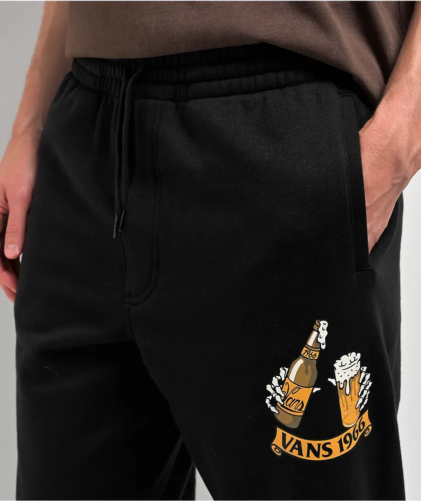 Vans Beer Skull Relaxed Black Sweatpants