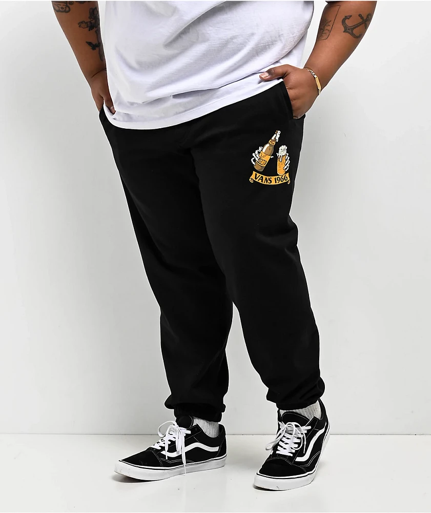 Vans Beer Skull Relaxed Black Sweatpants