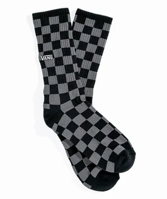 Vans Black & Grey Checkered Crew Socks