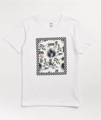 Vans Border Floral White Oversized T-Shirt 