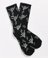 Vans Boys Stormin Glow In The Dark Black Crew Socks