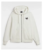 Vans Broken Hearts White Zip Hoodie