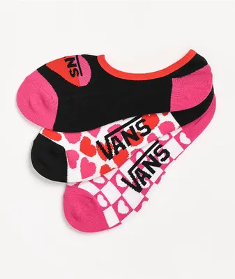 Vans Canoodle Lola Hearts 3 Pack No Show Socks