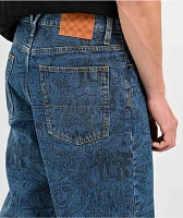 Vans Check-5 Printed Vintage Indigo Skate Jeans