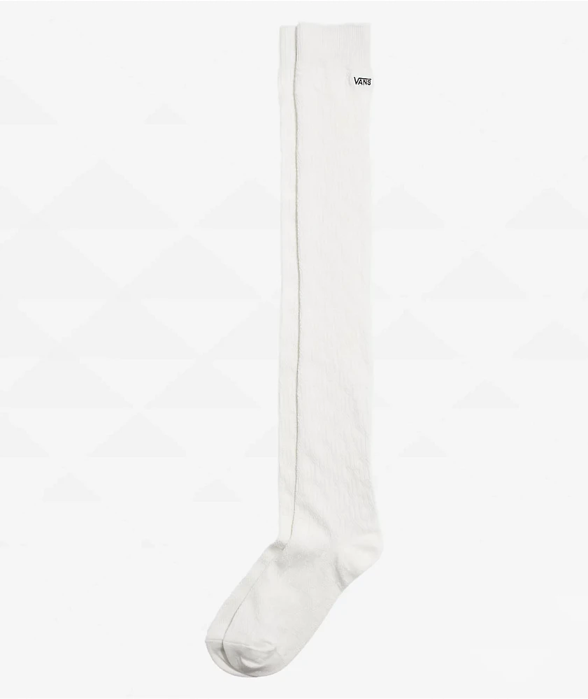 Vans Check Tall Marshmallow Crew Socks