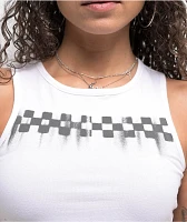 Vans Check Wash White Crop Tank Top