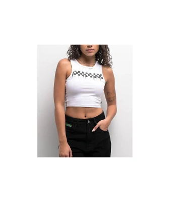 Vans Check Wash White Crop Tank Top