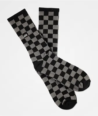Vans Checkerboard II Black & Charcoal Crew Socks