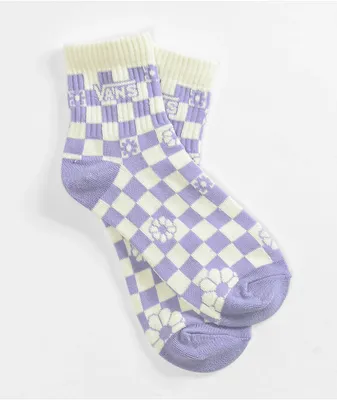 Vans Checkered Floral Lavender Ankle Socks