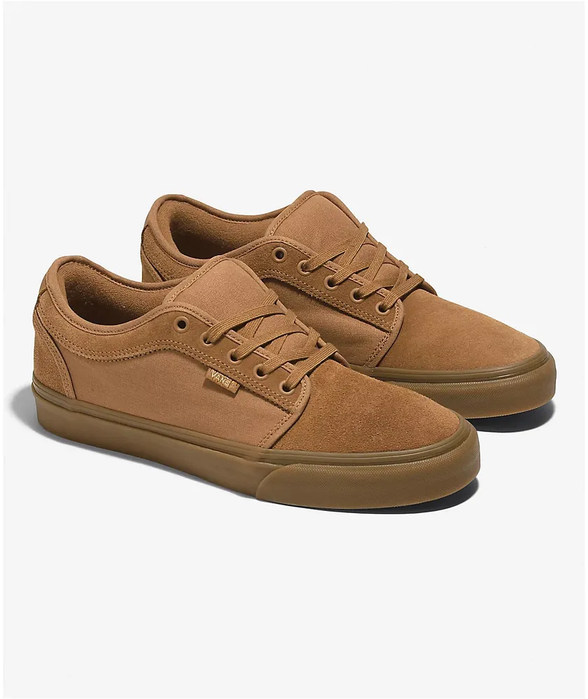 Vans Chukka Low Light Brown & Gum Skate Shoes