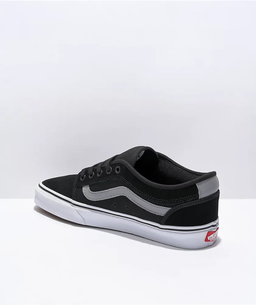 Vans Chukka Low Sidestripe Black & Grey Skate Shoes