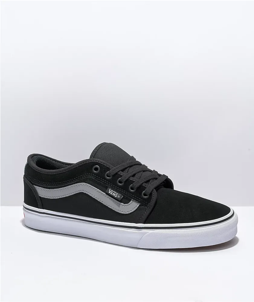 Vans Chukka Low Sidestripe Black & Grey Skate Shoes