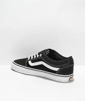 Vans Chukka Low Sidestripe Black & White Twill Skate Shoes