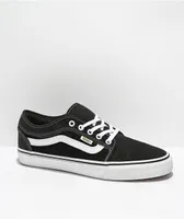 Vans Chukka Low Sidestripe Black & White Twill Skate Shoes