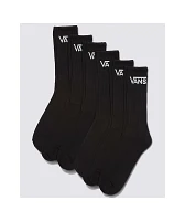 Vans Classic 6-Pack Black Crew Socks