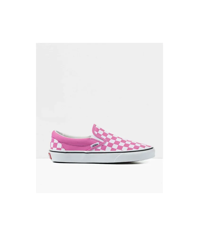 Vans Classic Slip-On Checkerboard Fiji Flower Skate Shoes