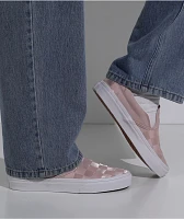 Vans Classic Slip-On Satin Checkerboard Sepia Skate Shoes