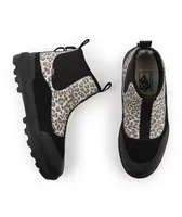 Vans Colfax Black & Cheetah Suede Mid Top Boots