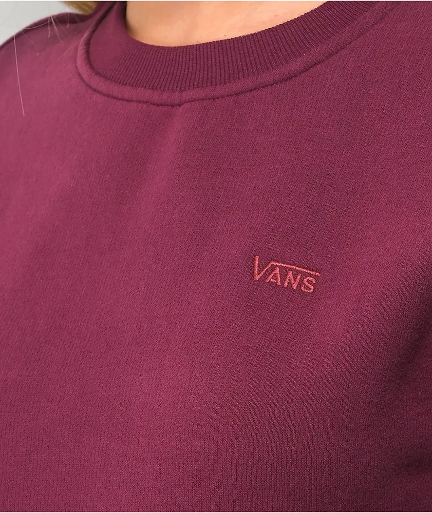 Vans ComfyCush Grape Crop Crewneck Sweatshirt