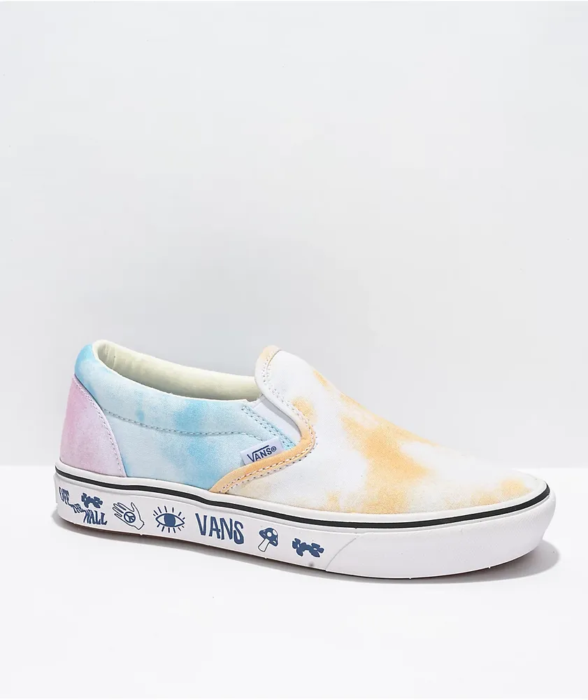 Vans ComfyCush Slip-On Pastel Tie Dye Shoes