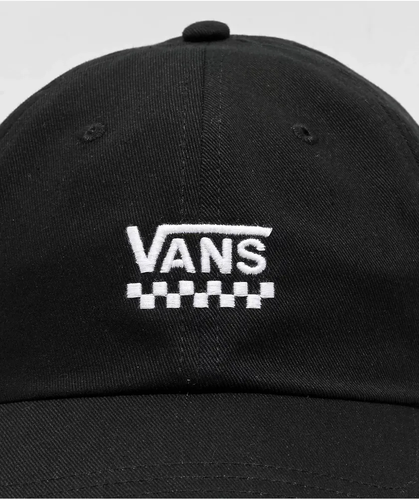 Vans Court Side Black Checker Strapback Hat
