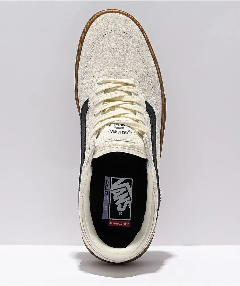 Vans Crockett Pro Marshmallow & Gum Skate Shoes