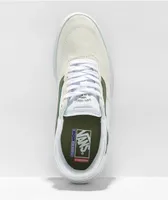 Vans Crockett True White & Green Skate Shoes