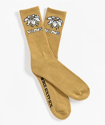 Vans Easy Plant Tan Crew Socks ANS EASY PLANT CREW SOCKS TAN