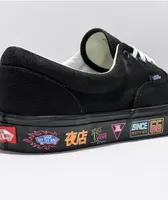 Vans Era Black & Neon Skate Shoes