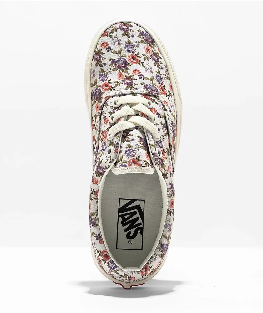 Vans Era Vintage Floral White Skate Shoes