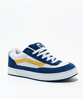 Vans Estazzo White, Blue & Yellow Skate Shoes