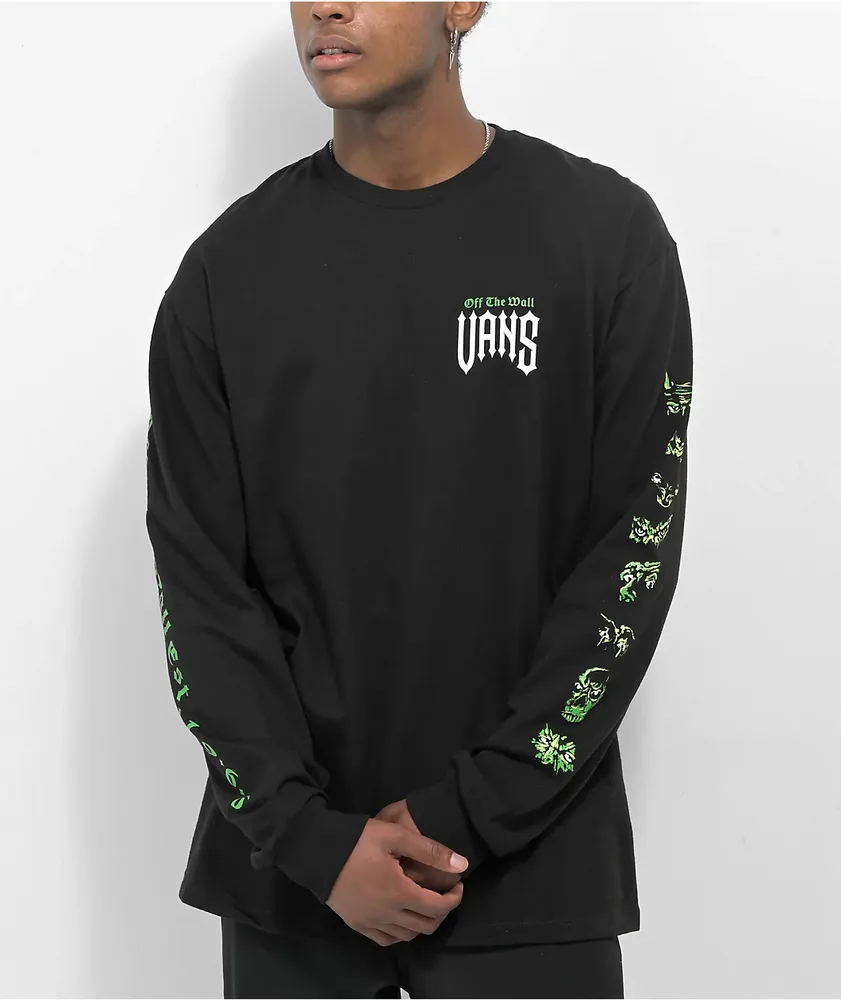 Vans Eyes In The Dark Black Long Sleeve T-Shirt