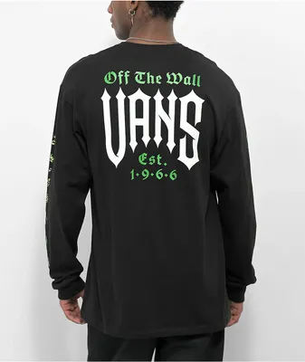 Vans Eyes In The Dark Black Long Sleeve T-Shirt