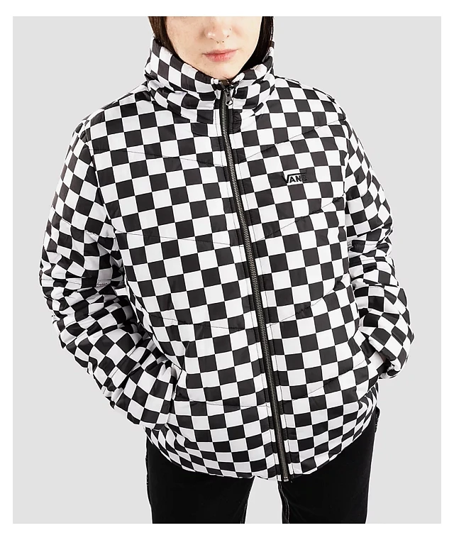 vans primary checkered black hoodie