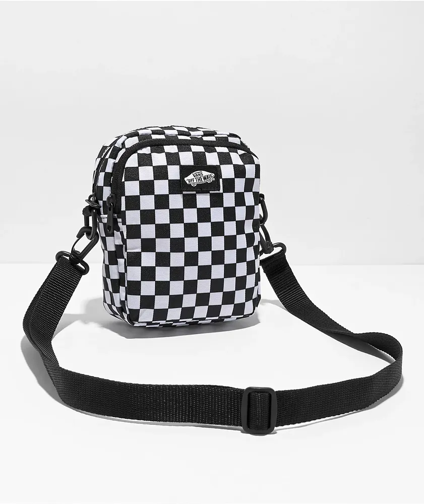 Vans Go Getter Black & White Checkered Crossbody Bag