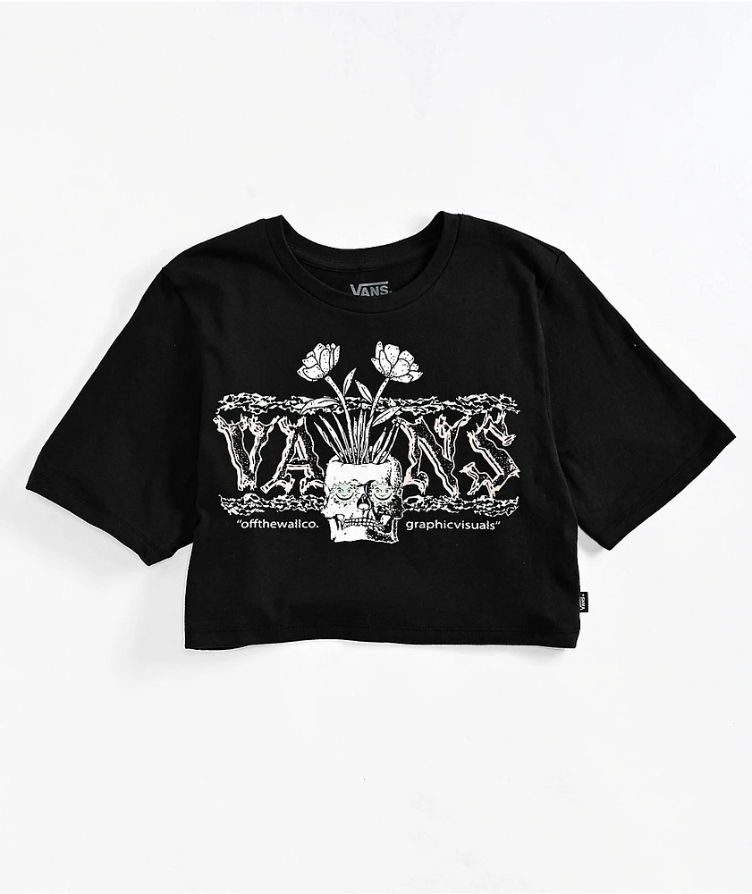 Vans Growing Ideas Black Crop T-Shirt