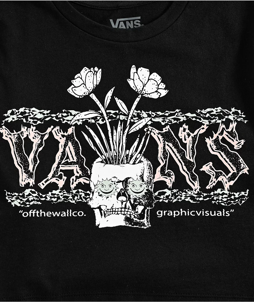 Vans Growing Ideas Black Crop T-Shirt