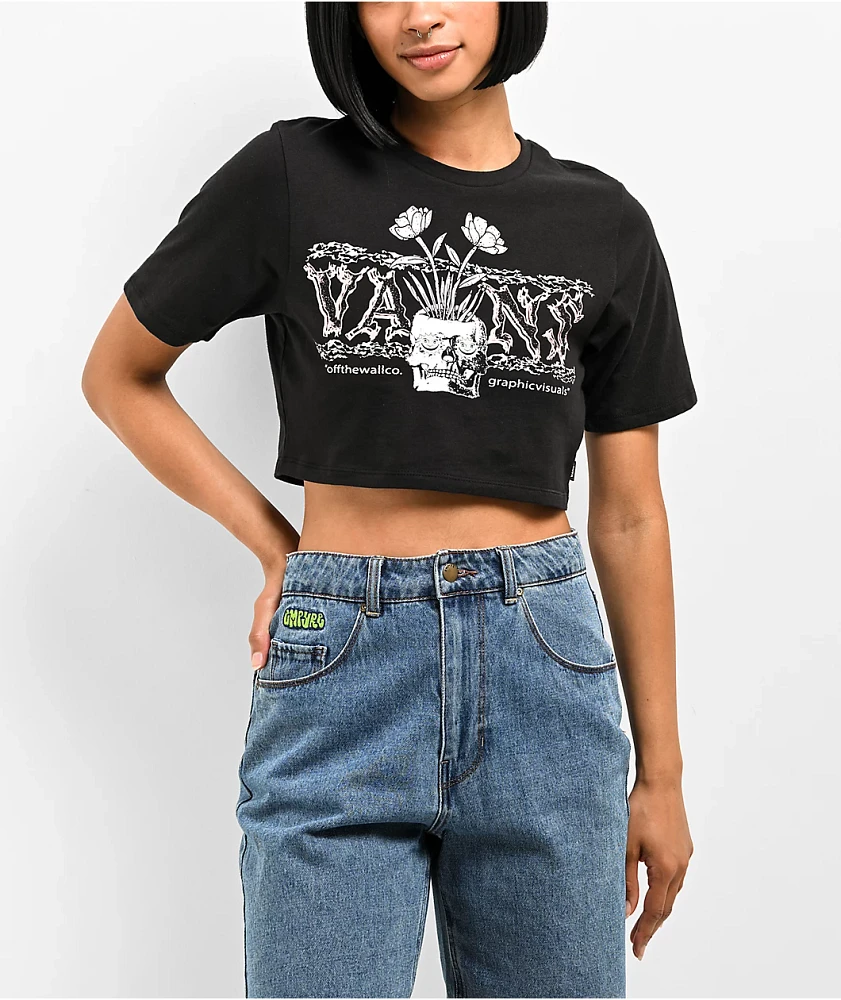 Vans Growing Ideas Black Crop T-Shirt