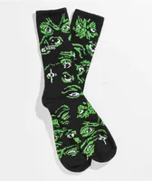 Vans Halloween Black & Green Crew Socks