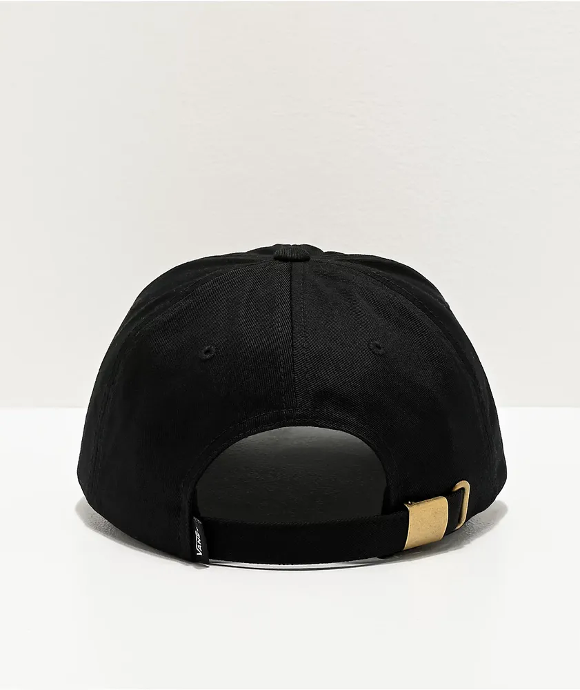 Vans Jockey Curved Bill Black Strapback Hat