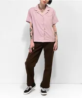 Vans Karina Lilac Short Sleeve Button Up Shirt