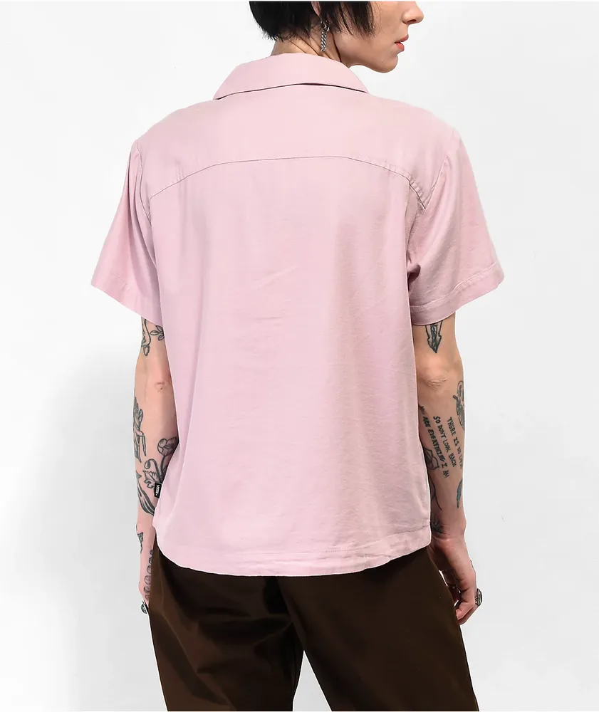 Vans Karina Lilac Short Sleeve Button Up Shirt