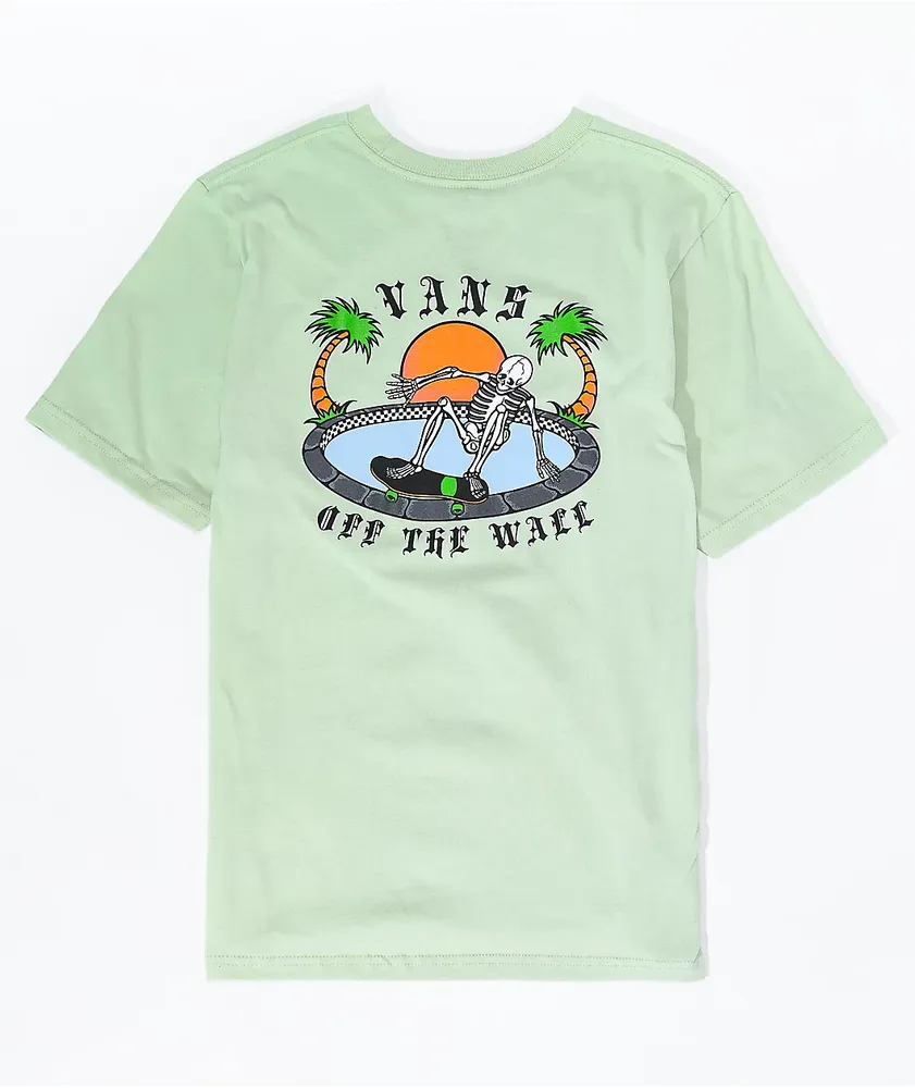 Vans Kids' Layback Palms Pastel Green T-Shirt