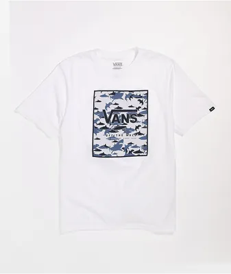 Vans Kids' Shark Print Box White T-Shirt