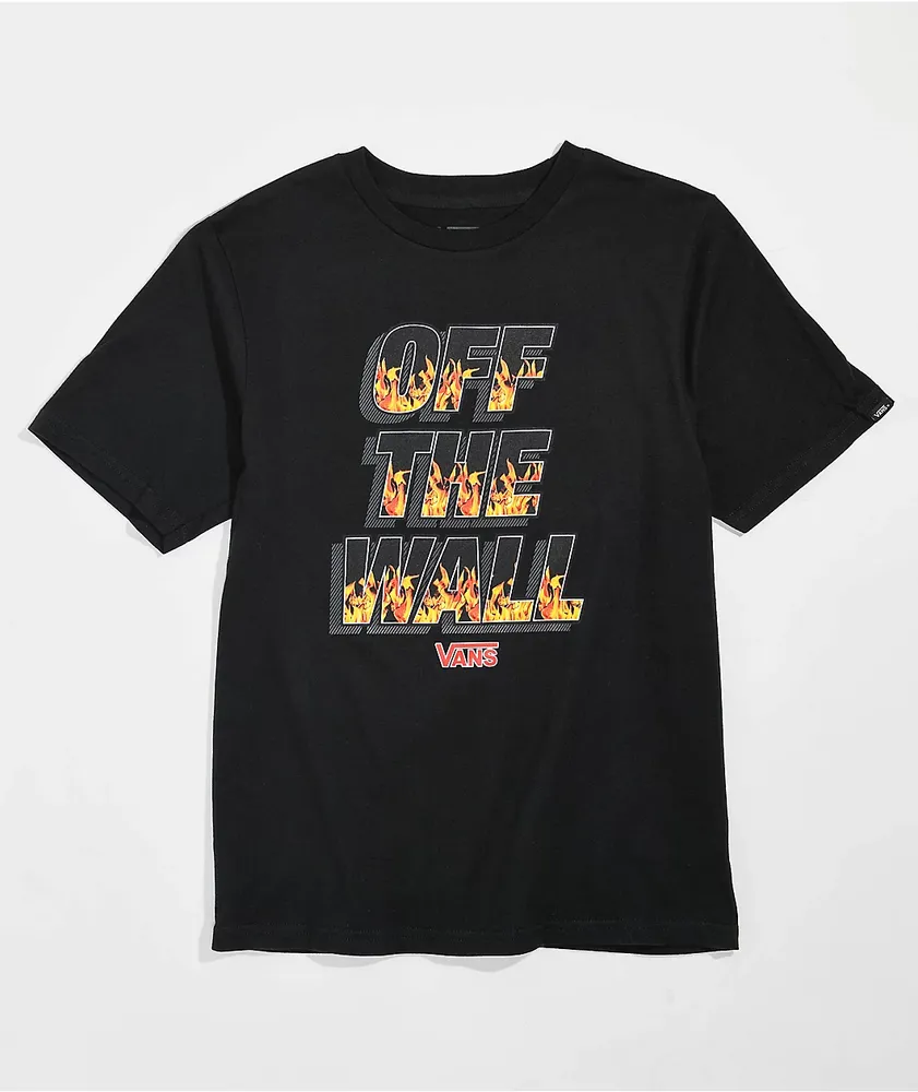 Vans Kids Digi Flames Black T-Shirt